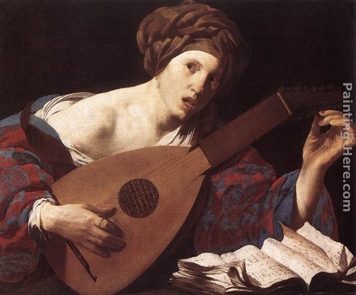 Hendrick Terbrugghen Woman Playing the Lute